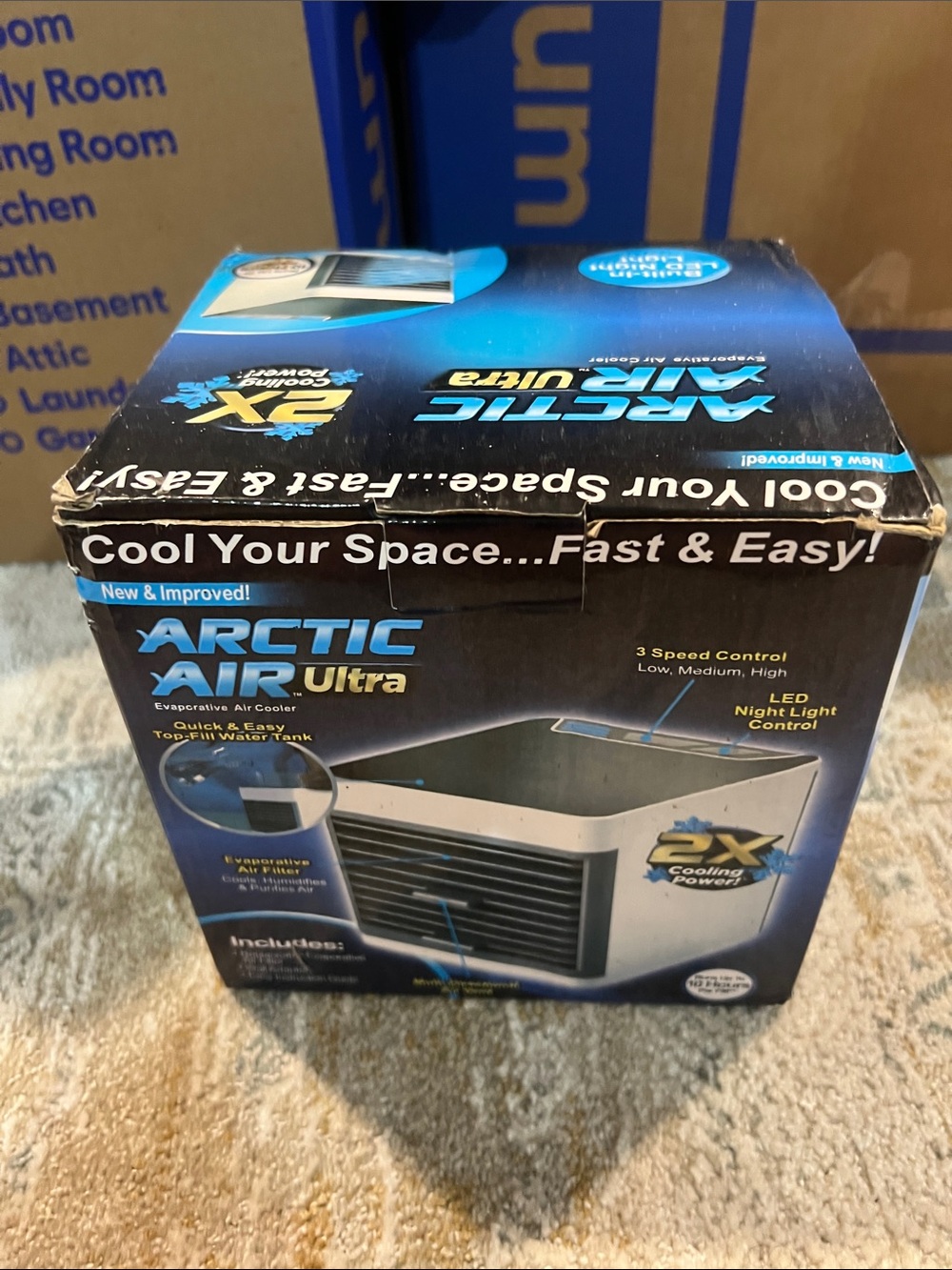 New Arctic Air Ultra Portable Evaporative Air Cooler led night light z26